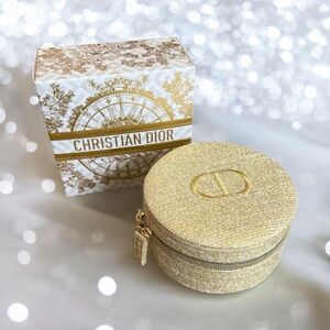 Brand New Gold Shimmer Christian Dior Beauty Travel Jewelry Case